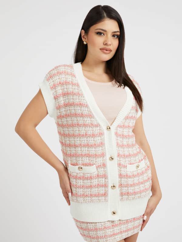 

Трикотажный Кардиган С Твидовым Эффектом