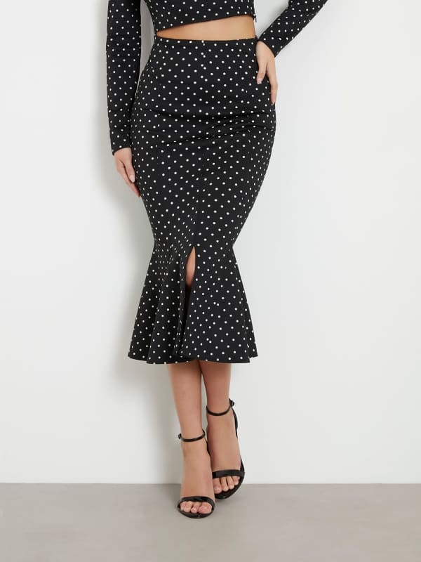 Guess Polka Dots Midi Skirt