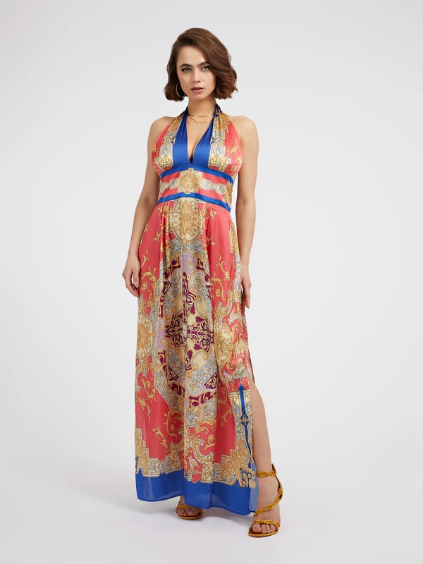 Robe Longue Imprimé Baroque