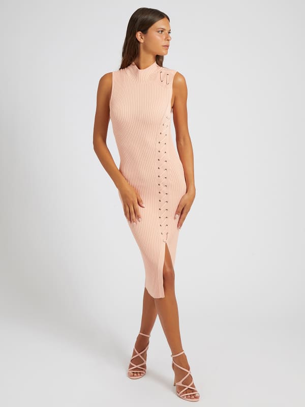 

Трикотажное Платье Шнуровка