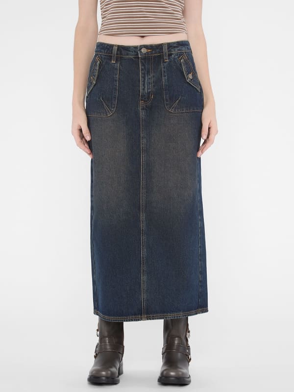 Lange Denim Rok