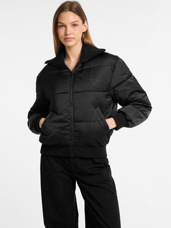 Satin-Steppjacke