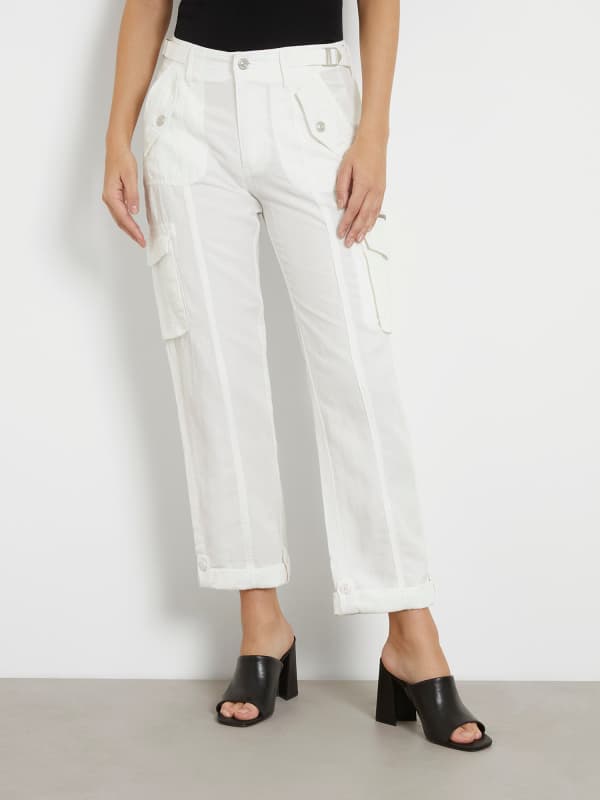 Guess Linen Blend Cargo Pant