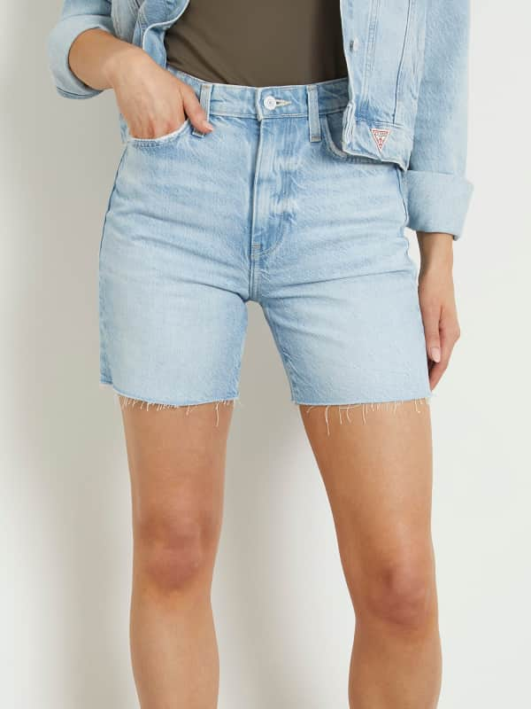 Shorts Jeans A Vita Alta