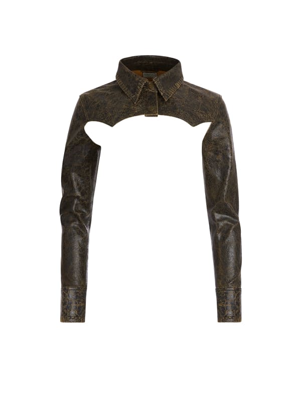 Ledershirt Crackle-Optik