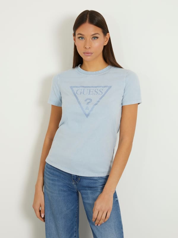T-Shirt Logo Triangulaire Strass