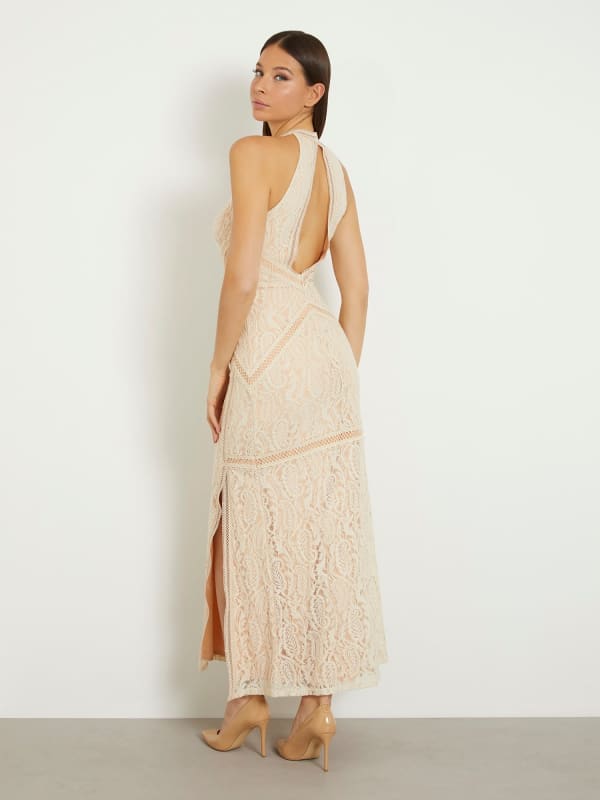  Guess Langes Kleid Aus Spitze 