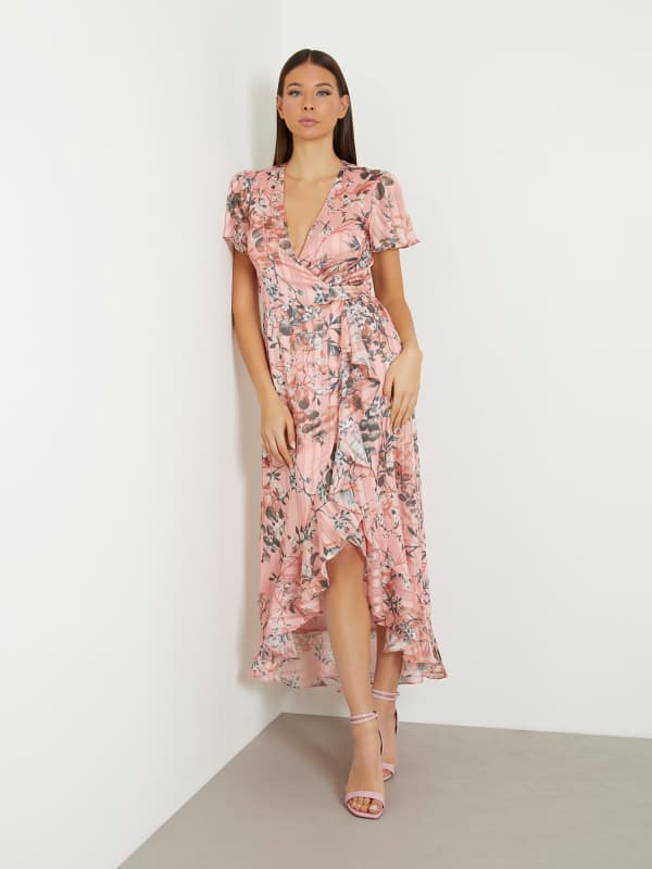 Guess Floral Print Long Dress