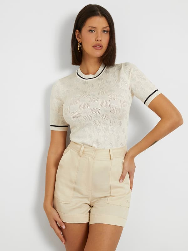 Top Maille Logo Strass