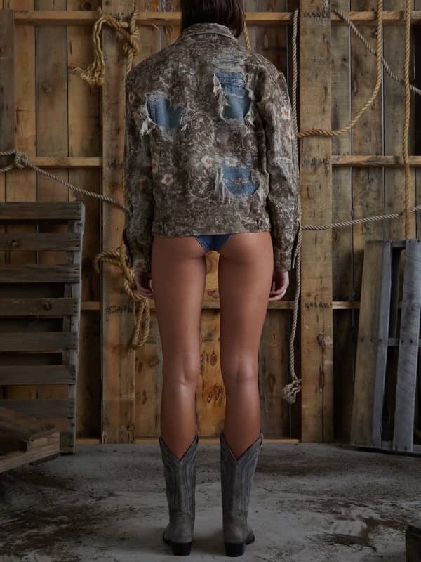  Guess Jeansjacke Gebrannte Optik 