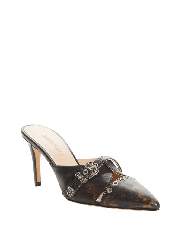 Mules En Cuir Véritable