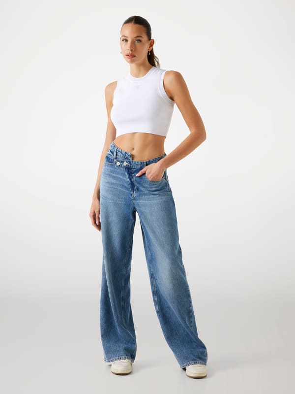  Guess Tanktop Mit Kleinem Logodreieck 