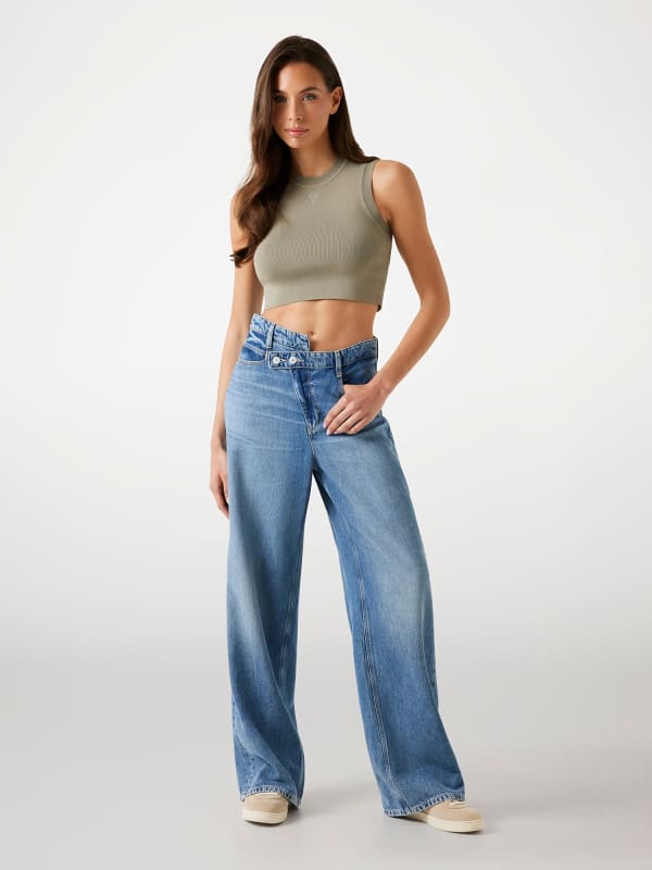  Guess Tanktop Mit Kleinem Logodreieck 