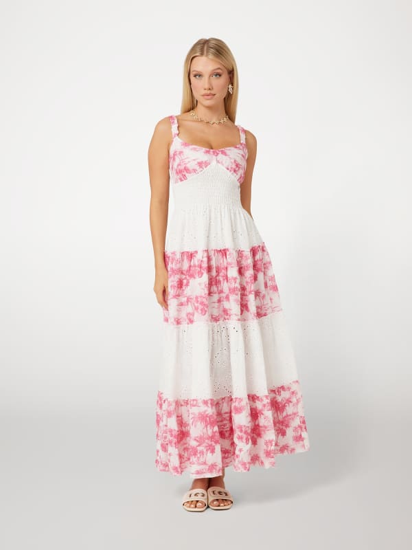 Langes Leinenkleid In Einheitsgröße