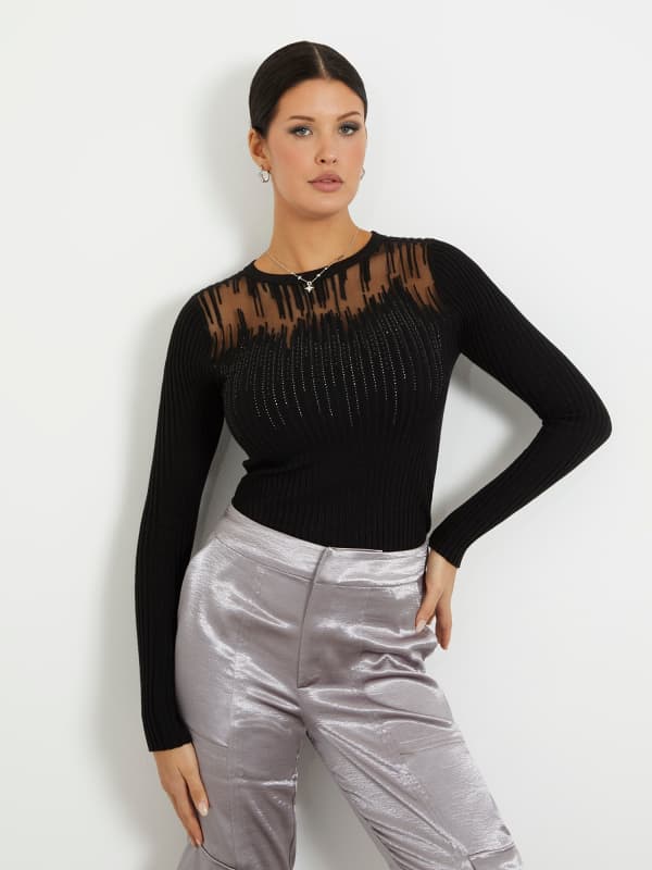 Pull Ras-Du-Cou Avec Strass