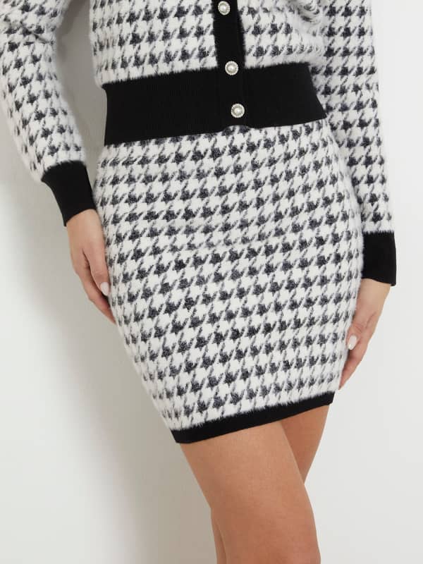 Guess Pied De Poule Mini Skirt