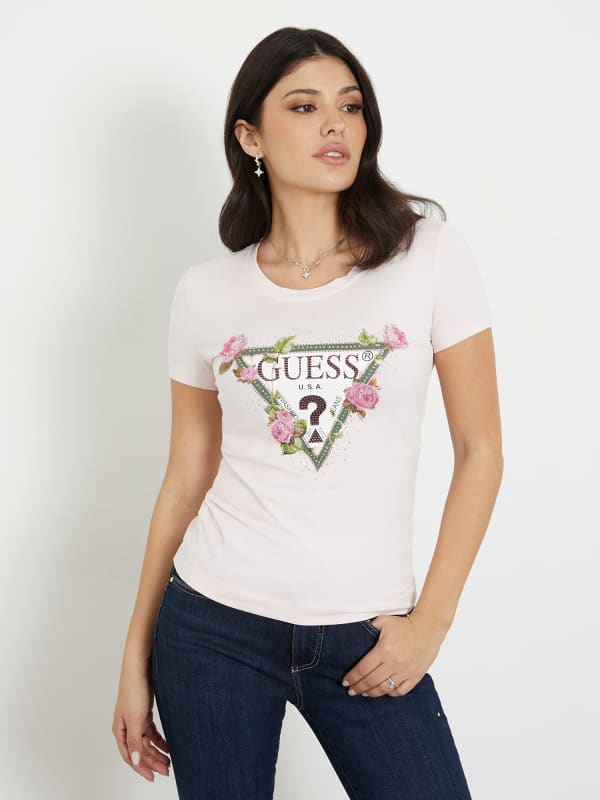 T-Shirt Stretch Logo Floral