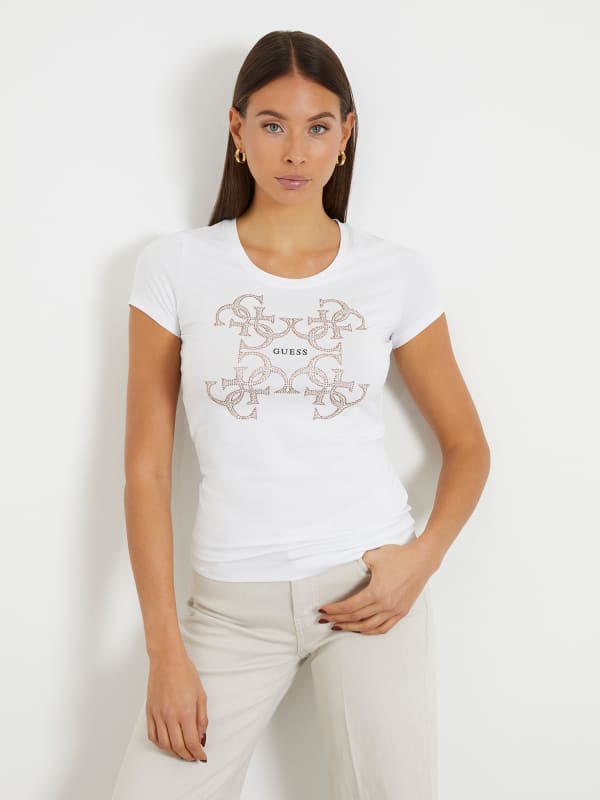 T-Shirt En Stretch Avec Logo Sur Le Devant