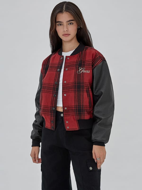 Guess Originals Plaid Bomber Jacket