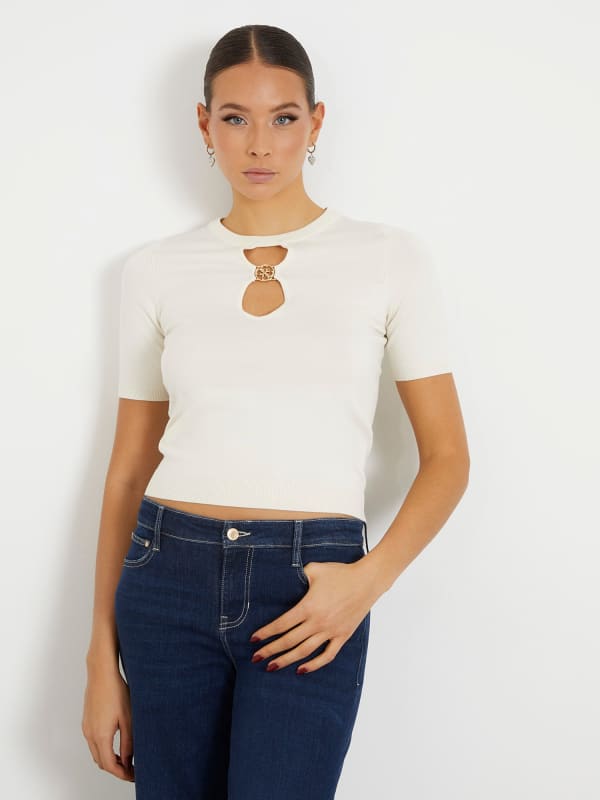 Haut En Molleton Cut-Out