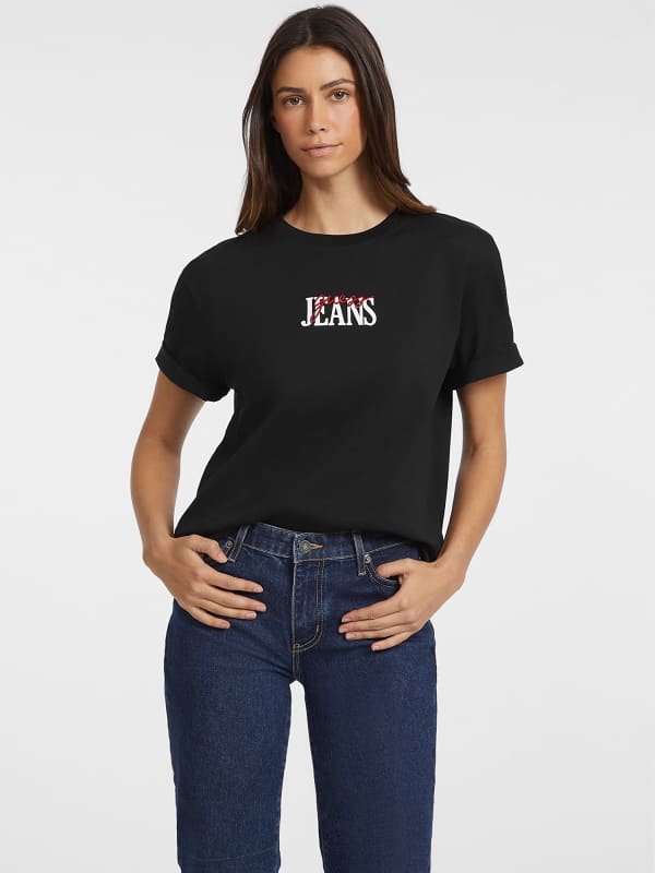 T-Shirt Mixed Logo Fason Oversize