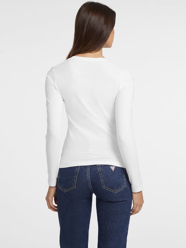  Guess Slim Mini American Tradition Langarm-t-shirt 