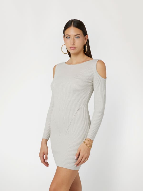 Kurzes Strickkleid Mit Cut-Out