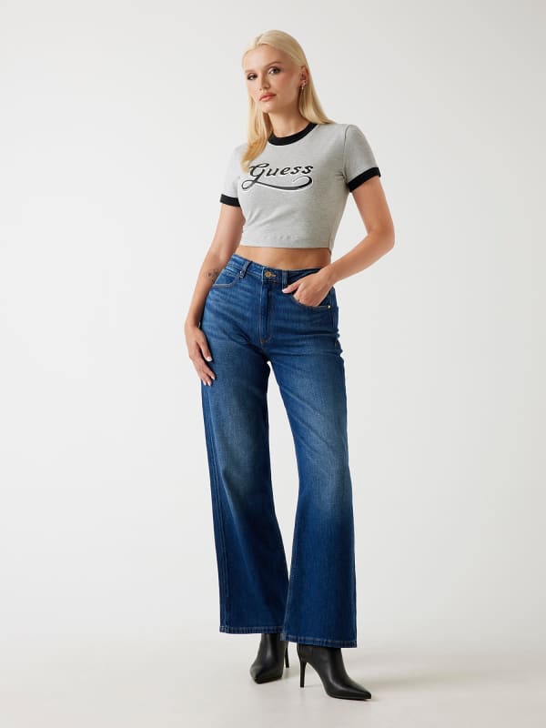  Guess Cropped Boxy-t-shirt Logo 