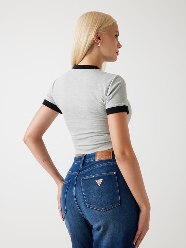  Guess Cropped Boxy-t-shirt Logo 
