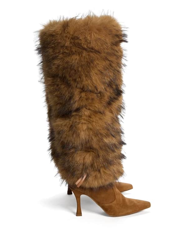  Guess Hohe Stiefel Lammfell 