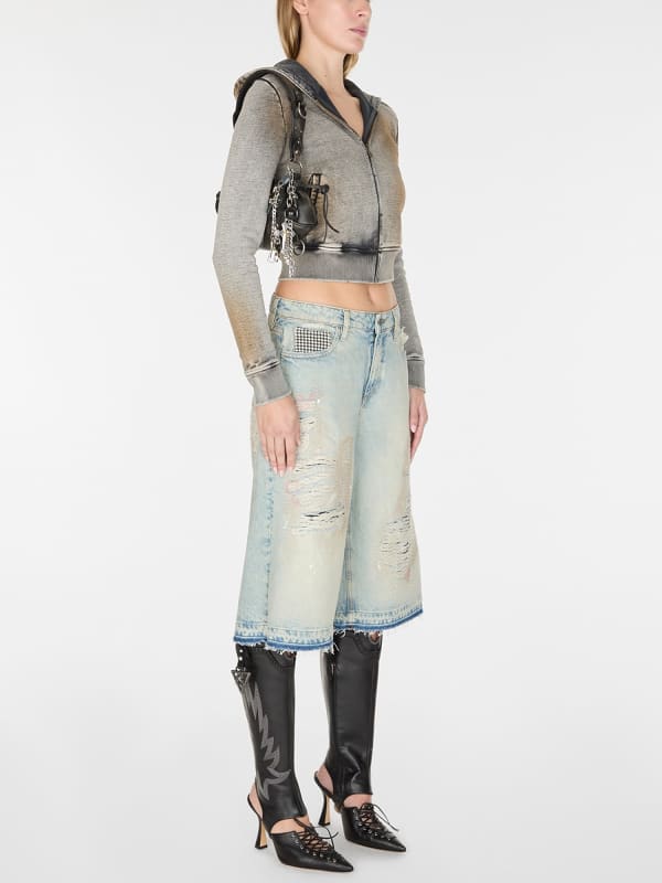  Guess Mid Waist Jeansshorts 