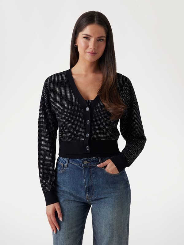 Cropped Strickcardigan