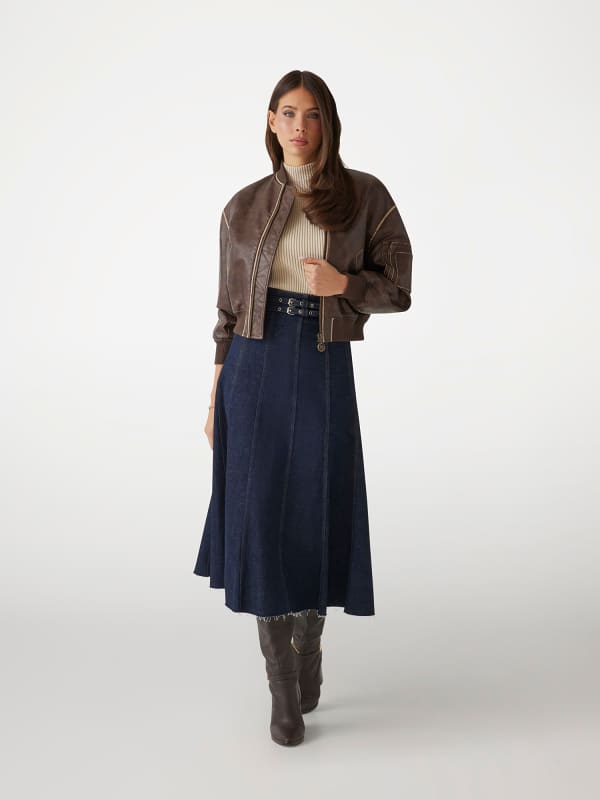 Langer Jeansrock