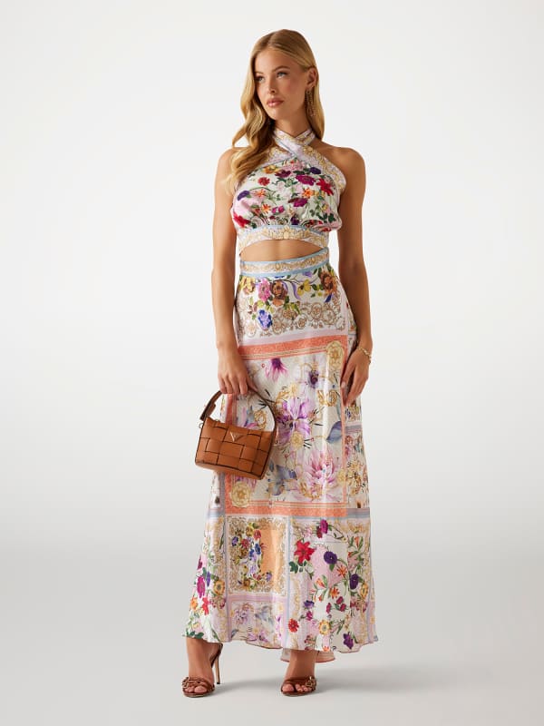  Guess Crop Neckholder-top Foulard-print 