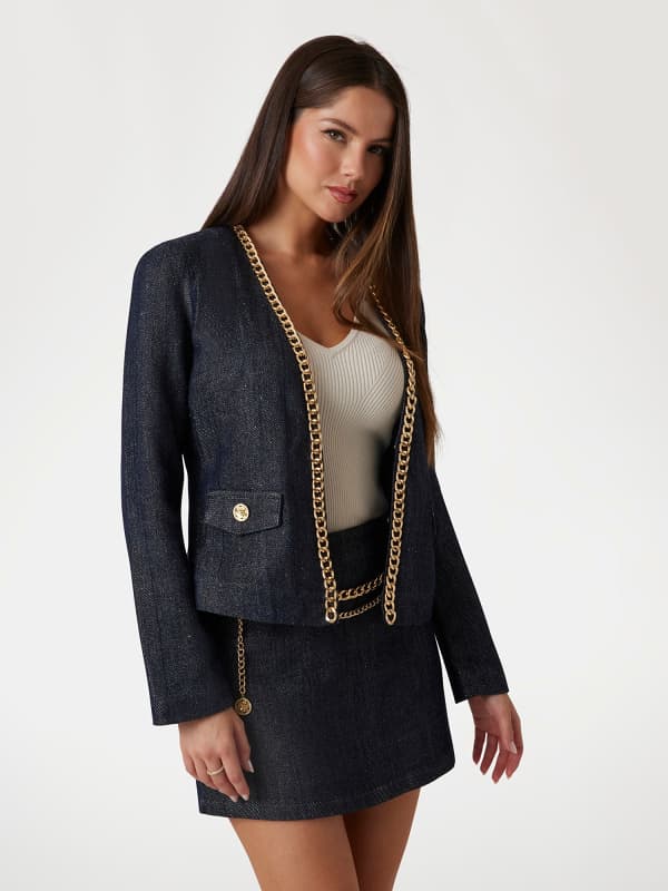 Jeansjacke Kette