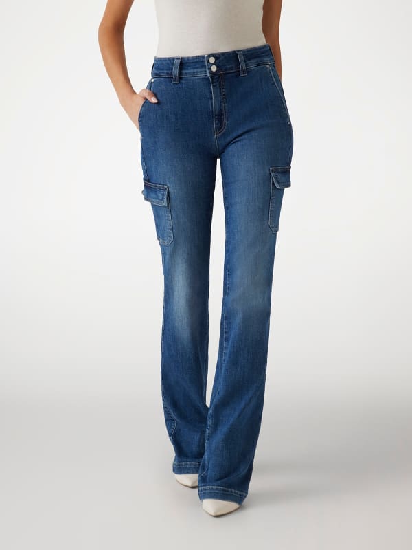 Mini Bootcut Cargo Jeans