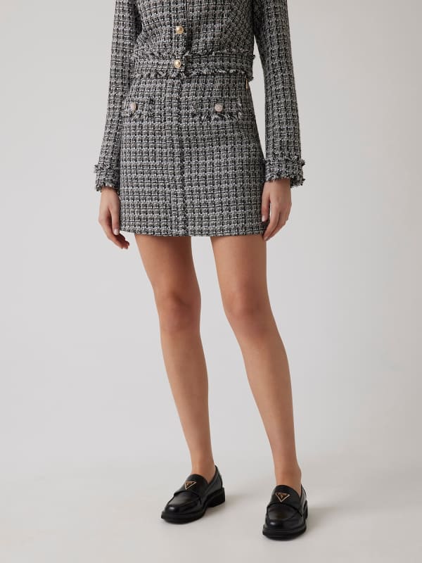 A-Linien-Tweed-Rock