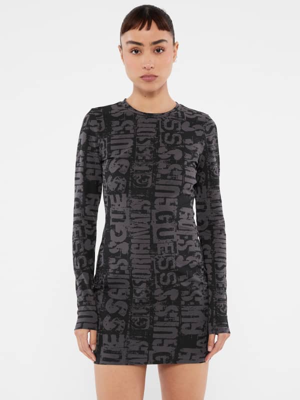 Bedrucktes Kurzes Kleid