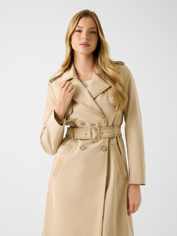 Guess Langer Trenchcoat Mit Gürtel 