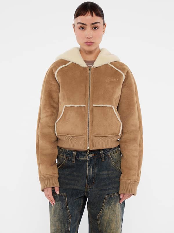 Jacke Velourslederimitat