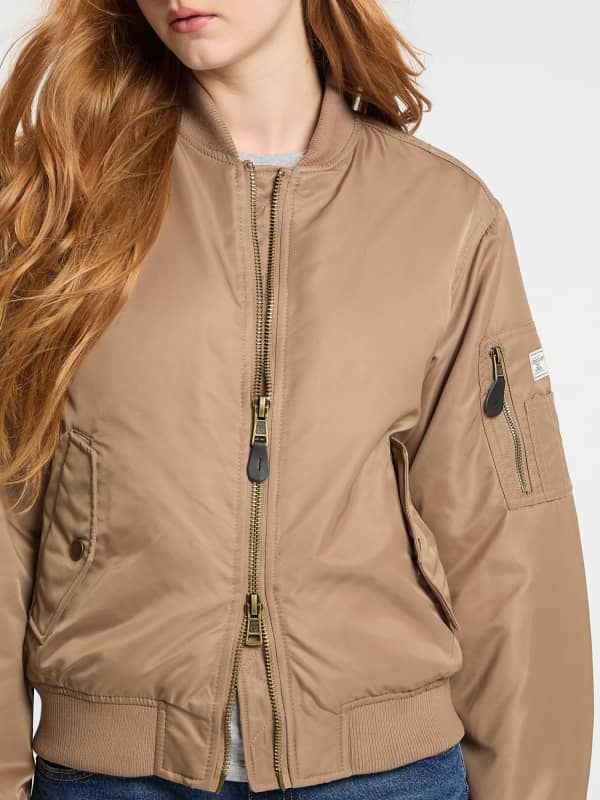 Satin-Fliegerjacke