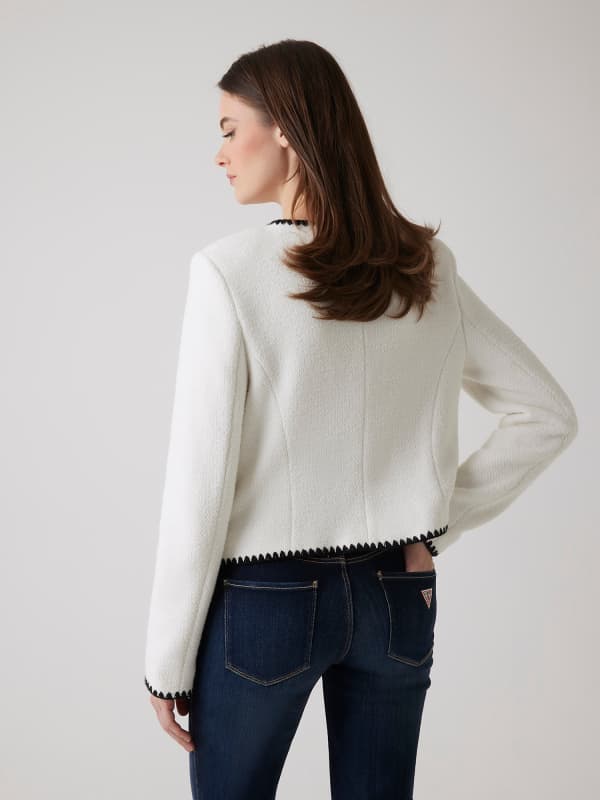  Guess Twill-jacke Mit Kontrastnähten 