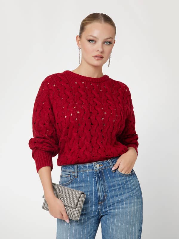 Zopf-Pullover Wollmix