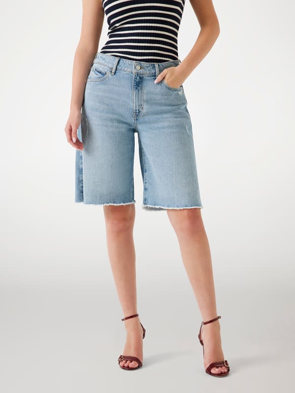 Wide Leg Jeansshorts
