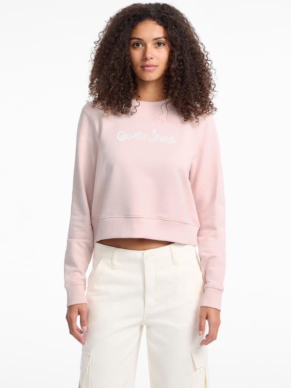 Cropped Sweatshirt Mit Aufgedrucktem Logo