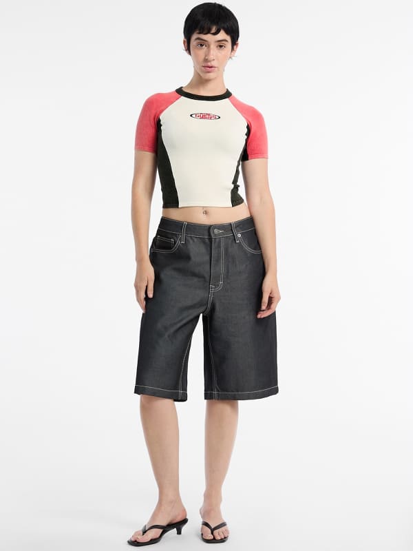  Guess Cropped Pullover Logo 