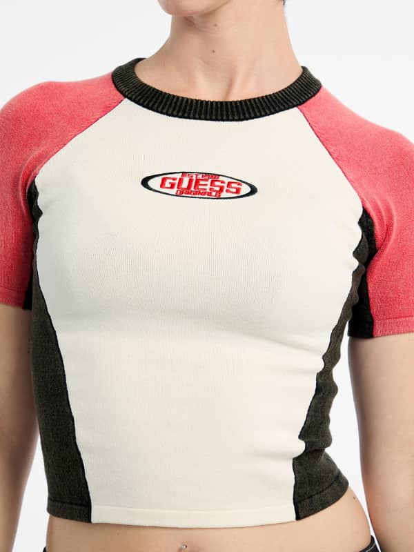  Guess Cropped Pullover Logo 