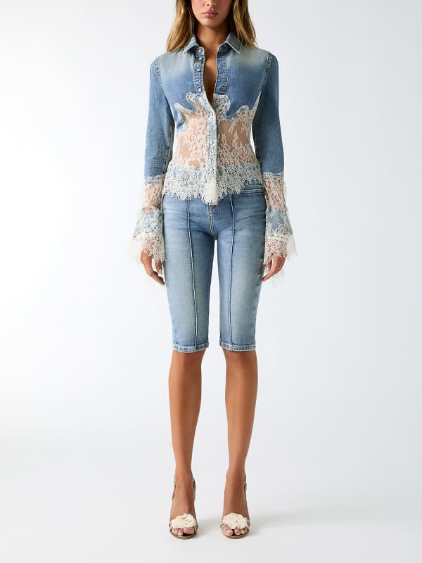  Guess Capri-jeans Mit Gürtel 