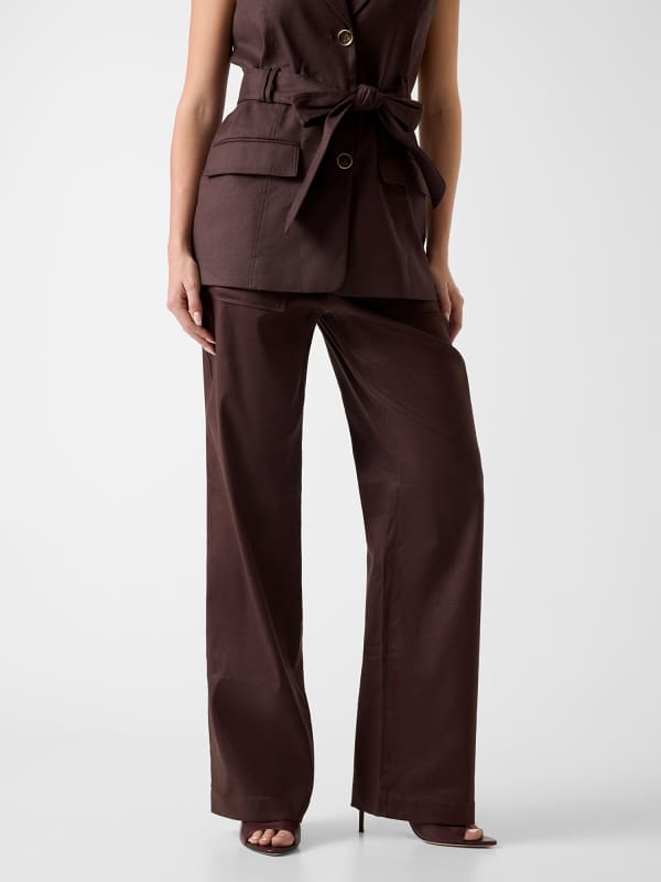 pantalones de carpintero de mezcla de lino