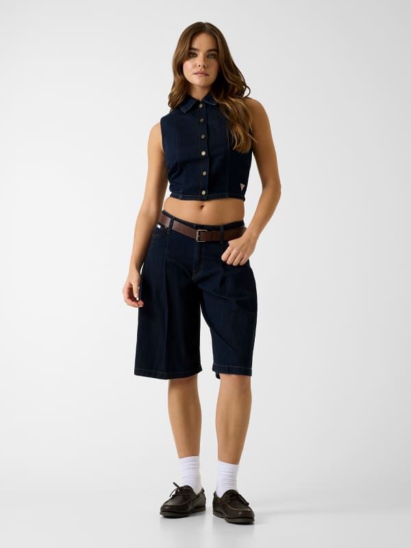  Guess Denim Verkürzte Bluse 